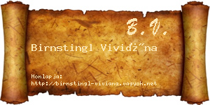 Birnstingl Viviána névjegykártya